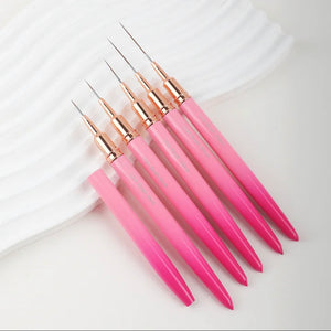 Barb Pink Ombré Liner Brushes