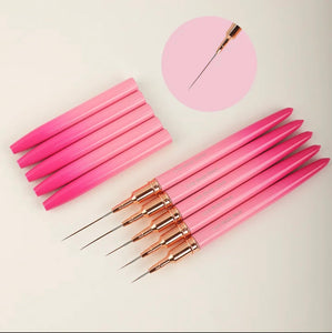 Barb Pink Ombré Liner Brushes