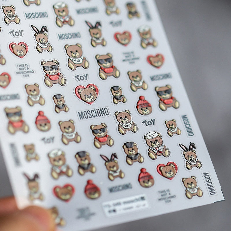 LV & Moschino Bear  Designer Sticker – Gemini Cosmetics