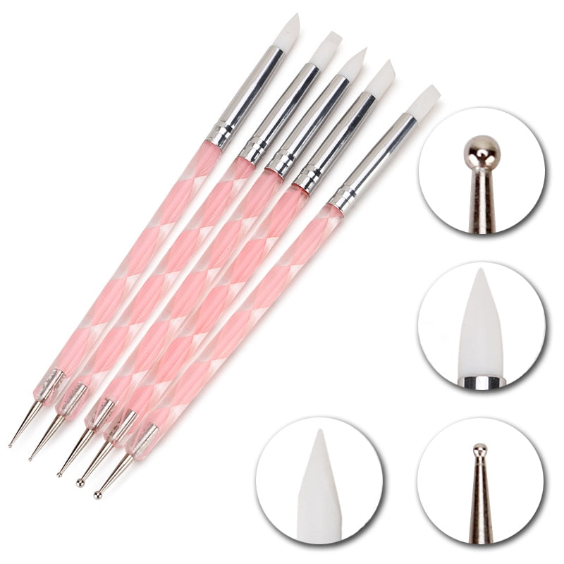 Set of Double-Ended Silicone & Dotting Pens